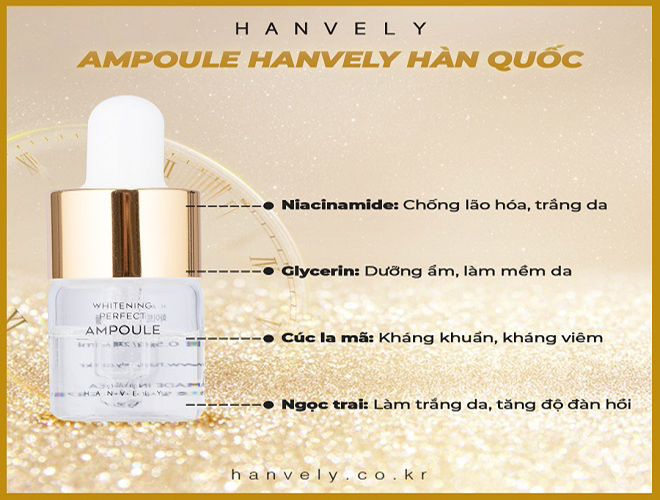 Serum Hanvely chống lão hóa tăng độ căng bóng cho da