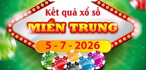 Cập nhật trực tuyến: Tra cứu nhanh Kết quả xổ số Miền Trung ngày 5/7/2026 từ hội trường